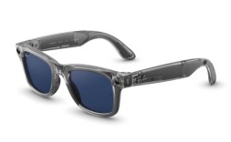 Ray-Ban Meta Wayfarer (Gen 2) Shiny Transparent Grey/ Sapphire Transitions (L)